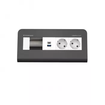 Kindermann CP desk² 80 4-way 2x Power USB (7430001372)