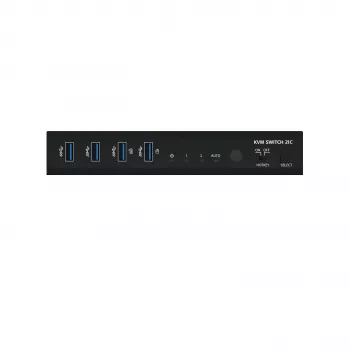 Kindermann KVM Switch 21C - 2-Port DVI-I KVM jungiklis su garsu ir USB šakotuvu
