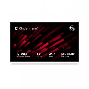 Kindermann Display PD-5065307000000224/7 65 inch 4K UHD IPS 550 cd/m² Non-Touch OPS-Slot