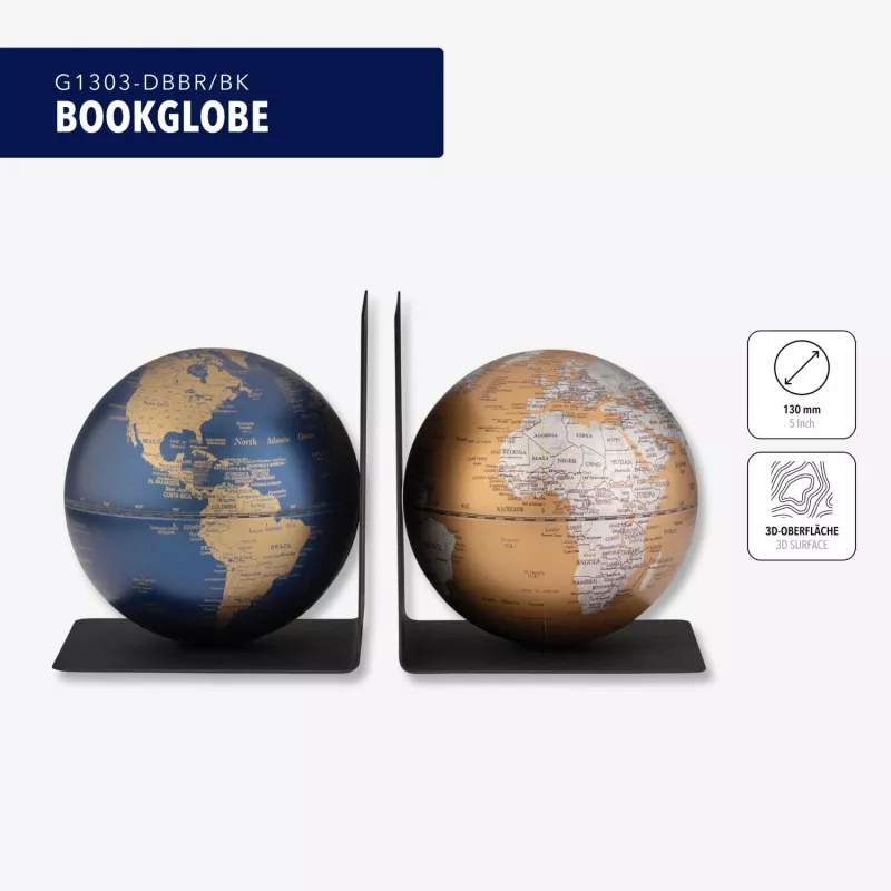 TROIKA Globe Set BOOKGLOBE (G1303-DBBR/BK)