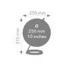 TROIKA Globe 23.5 Degrees (G2507-P2P2/CB) – stalo gaublys, popieriaus prispaudėjas, chromuotas pagrindas, 60 mm