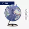 TROIKA Globe 23.5 Degrees (G2507-P2P2/CB) – stalo gaublys, popieriaus prispaudėjas, chromuotas pagrindas, 60 mm