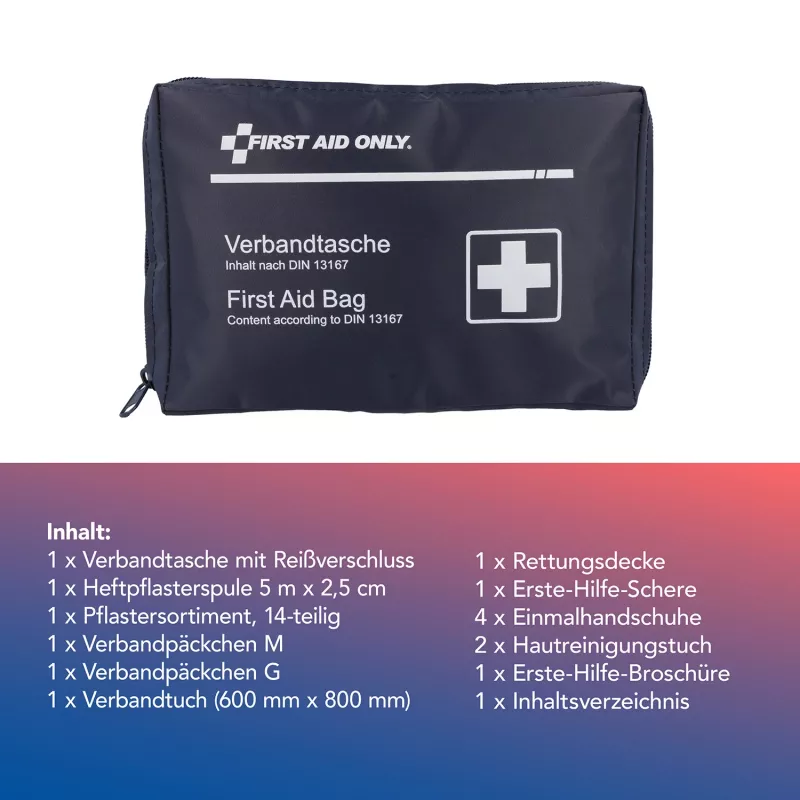 First Aid Only motociklo pirmosios pagalbos rinkinys DIN 13167 mėlynas
