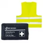 First Aid Only Motociklo pirmosios pagalbos rinkinys DIN 13167 mėlynas su perspėjamąja liemene