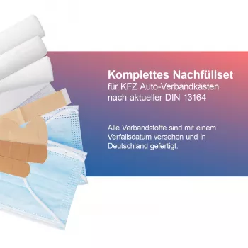 First Aid Only papildymo rinkinys automobilio pirmosios pagalbos rinkiniui pagal DIN 13164 (P-91300 00)