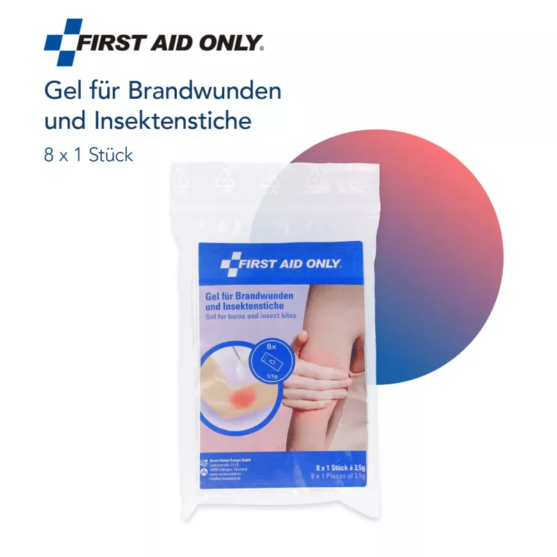 First Aid Only Burn Gel P-91401 00 Transparent 8 Sachets