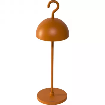 Sompex HOOK Orange stalinė lempa su integruotu LED, įkraunama, IP44, liečiamu šviesos reguliatoriumi