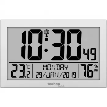 TECHNO LINE WS8016 BLADE HOME Digitalinis sieninis laikrodis su patalpų temperatūra ir drėgme