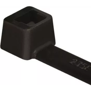 HellermannTyton T18L PA66W BK 100 juostelė kabeliams, juoda, 205 mm x 2,5 mm, 100 vnt.