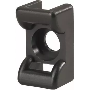 HellermannTyton KR6G5-PA66-BK (100) Įsukamas tvirtinimo pagrindas kabelių raiščiams, juodas, 100 vnt.