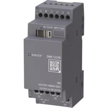 Siemens LOGO! DM8 6ED1055-1MB00-0BA3 Skaitmeninis plėtimosi modulis 4DI/4DO Relė 12/24V DC
