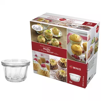 WECK Round Rim Jar Muffin 165ml rinkinys (6 vnt.)
