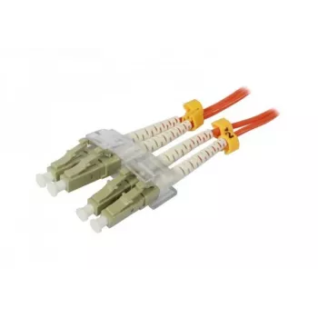SYNERGY21 Skaidulinės optikos jungiamasis laidas 10 m OM2 LC Duplex Oranžinis
