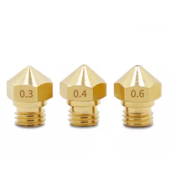 ALLNET 4duino 3D Nozzle Kit M6 Brass Nozzles 7-Pack (0.2-1.0mm) 1,75mm Filament E3D V5/V6