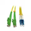 SYNERGY21 Skaidulinis šuolis 2m LSH (E2000 APC) – LC Duplex OS2 G.657.A2 9/125µm LSZH Geltonas