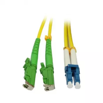 SYNERGY21 Skaidulinis šuolis 2m LSH (E2000 APC) – LC Duplex OS2 G.657.A2 9/125µm LSZH Geltonas