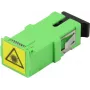 Synergy 21 SC/APC šviesolaidžio mova, vienmodė, simpleksinė, keraminė ferulė, PVC, be flanšo su lazerine apsaugine sklende (S215677)