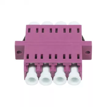Synergy 21 S215691 Šviesolaidinis Sujungimo Adapteris LC-LC 50/125µm Daugiamodis OM4 Erika Violet Quad PVC Su Flanšu