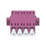 Synergy 21 S215691 Šviesolaidinis Sujungimo Adapteris LC-LC 50/125µm Daugiamodis OM4 Erika Violet Quad PVC Su Flanšu