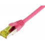 SYNERGY21 Patch Cable RJ45, CAT6A 500MHz, 20m, Magenta, S/FTP, TPE/LSZH (Ultraflex), AWG26, su Cat.7 žaliava