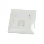 Synergy 21 Keystone Module Carrier Flush-Mount Wall Plate for 1x TP Module, Pure White, Square Outer Frame (S216322V2)