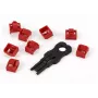 ALLNET TP/RJ45 Blocker Red 10-Pack with Security Key, Dust Cap, Network Security Lock (ALL-TP-RJ45-Blocker-10PCS)