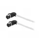 Synergy21 Patch Cable RJ45, CAT6A 500MHz, 0,15m, White, S/FTP, Slimline Round d=4,5mm, TPE/LSZH (Superflex), AWG28, with CAT7 Raw Connector, Rotatable Plug