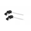Synergy21 Patch Cable RJ45, CAT6A 500MHz, 0,25m, White, S/FTP, Slimline Round d=4,5mm, TPE/LSZH (Superflex), AWG28, su CAT7 Raw Connector, Rotatable Plug