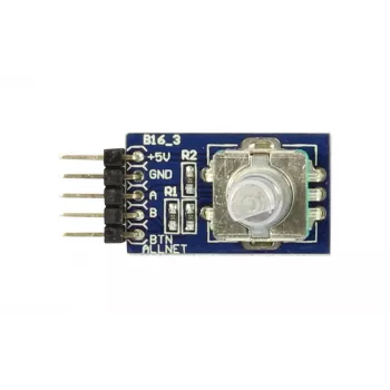 ALLNET 4duino Rotary Encoder (4duino_B16) – inkrementinis rotacinis kodavimo įrenginys su mygtuku, 20 PPR, 3.3–5 V DC, skirtas Arduino ir Raspberry Pi