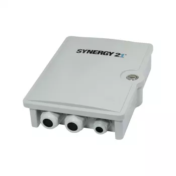 SYNERGY21 FTTH sieninė skirstomoji dėžutė, IP55, 1x įvadas / 24x išvadas 2 mm arba 2x išvadas 4–12 mm