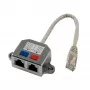 Synergy 21 S215236 Telefono Y-Splitter, 1x RJ11/RJ12 Kištukas į 2x RJ11/RJ12 Lizdą, 0,15 m, Pilka, Metalinis