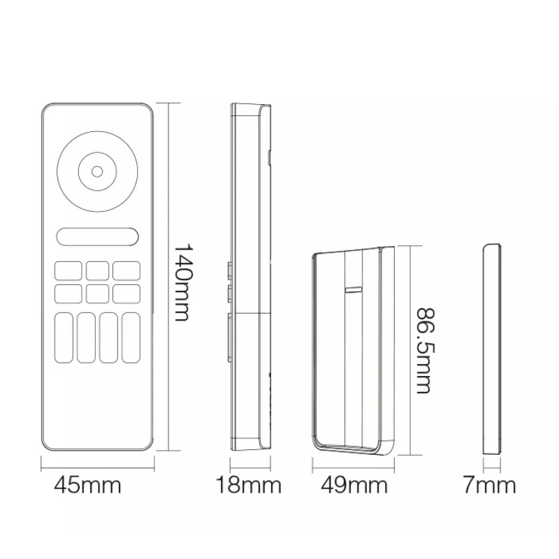 Miboxer Synergy 2,4GHz RGB+CCT 4-Zone LED Remote Control (C5-W)