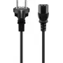 GOOBAY maitinimo laidas 3m juodas Schuko į IEC C13