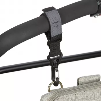 Lassig Casual Label Universal Stroller Hooks Set of 2 Black LHO01