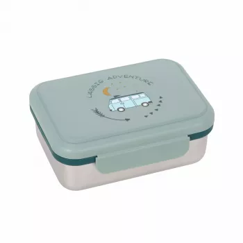 Lassig Adventure Bus Lunchbox - Green/Yellow/Orange
