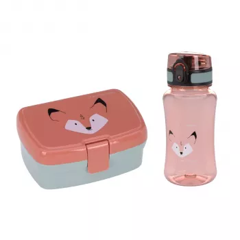 Lassig About Friends Fox Lunch Set - 2 Pieces: Lunch Box + Tritan Bottle 460 ml