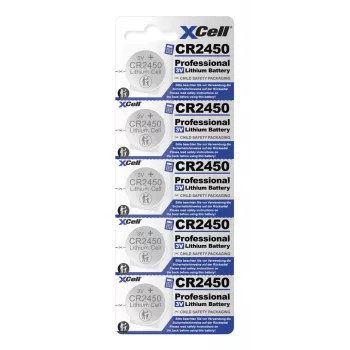 XCell CR2450 ličio monetinė baterija 3V 580mAh 5 vnt. pakuotė (145594)