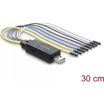 Delock USB 2.0 to TTL UART Serial Converter, 3,3V/5V, 6-pin Header, 30 cm Cable