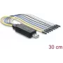 Delock USB 2.0 to TTL UART Serial Converter, 3,3V/5V, 6-pin Header, 30 cm Cable
