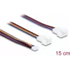 Delock Y Fan Cable 1 x JST PH 4 Pin PWM Female to Male + 4 Pin (3 Pins Occupied) Male 15 cm