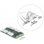 Delock Mini PCIe I/O Full Size Card to 8 x Serial RS-232 DB9 su standartiniais ir žemo profilio laikikliais
