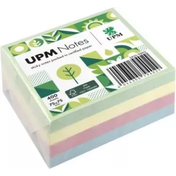 UPM Notes Sticky Notes 400 Sheets Pastel Mix Green Blue Pink Yellow