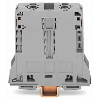 WAGO 285-195 CAGE CLAMP® DIN-Rail Terminal Block, 2-Connection, 125A, 1000V, Grey