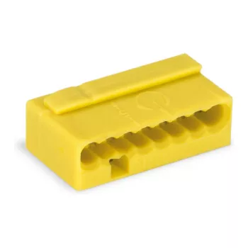 WAGO 243-508 PUSH WIRE® 8-ių laidų jungtis, geltona, 6A, 100V