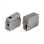 WAGO 224-101 1 laidininko 2 krypčių Push-in CAGE CLAMP gnybtų blokas, 400 V, 24 A, 0,5–2,5 mm², permatomas/pilkas