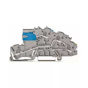 WAGO 2003-7641 TOPJOB® S 3-Conductor Through Terminal Block, 2,5 mm², 400 V, Gray
