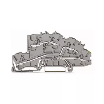 WAGO 2003-7645 TOPJOB S 4-išėjimo praėjimo gnybtų blokas, pilkas, 32A, 1000V, Push-in CAGE CLAMP, DIN bėgelis