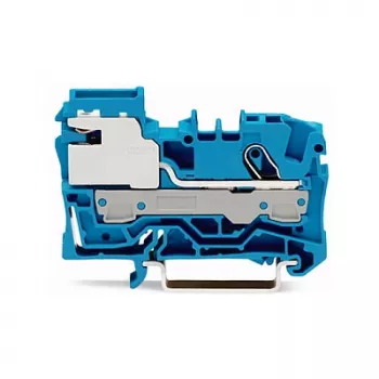 WAGO 2006-7114 vienlaidis N atjungimo gnybtų blokas, 6 mm², Push-in CAGE CLAMP, mėlynas