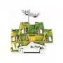 WAGO 280-517 dviejų aukštų įžeminimo gnybtų blokas, 4 laidininkų, 2,5 mm², CAGE CLAMP, žaliai geltonas