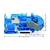 WAGO 2016-7714 vienlaidė N atjungimo gnybtų kaladėlė, 16 mm², Push-in CAGE CLAMP, mėlyna